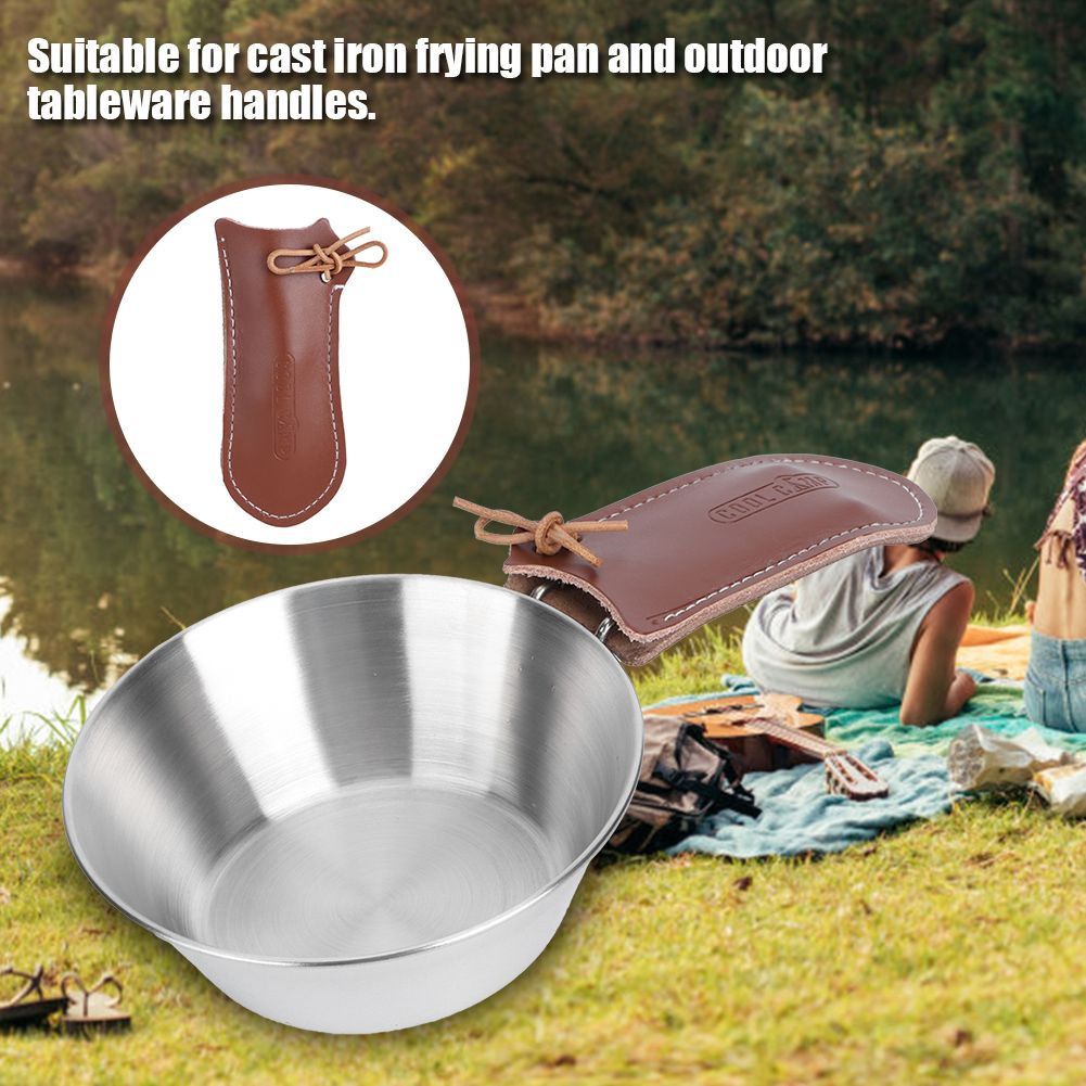 Folding Camping Bowl Handle Cover Anti-Scald Heat Insulation Pan Protective view 7