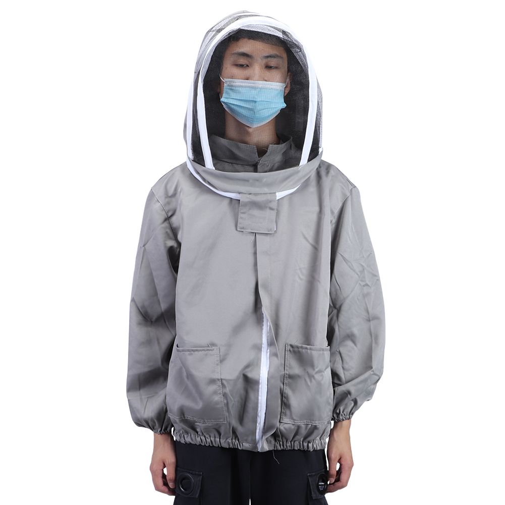 Beekeeping Protective Veil Jacket Bee Suit Smock with Double Zippers Beekeeper view 5