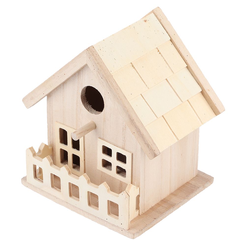 Wooden Bird House Nests Outdoor Hanging Birds Parrots Resting Breeding Box view 3