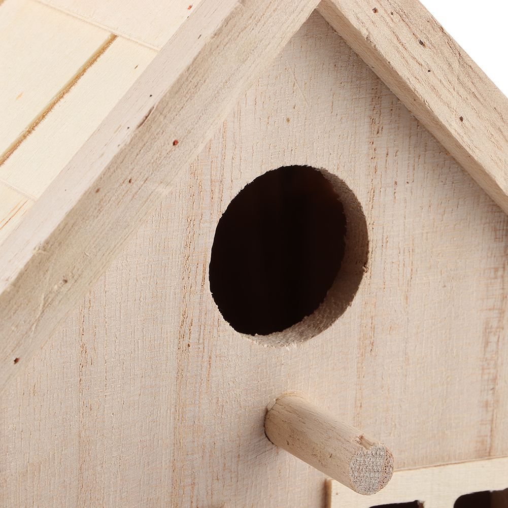 Wooden Bird House Nests Outdoor Hanging Birds Parrots Resting Breeding Box view 12