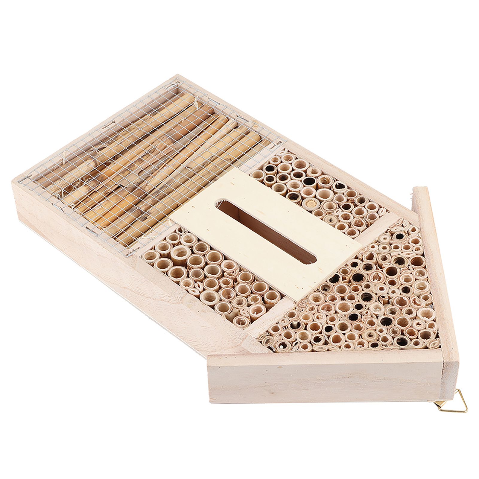 Wooden Insect Bee House Shelter Garden Nesting Box Handicrafts Outdoor view 4