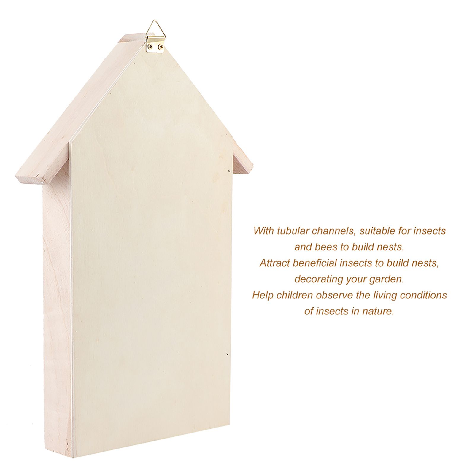 Wooden Insect Bee House Shelter Garden Nesting Box Handicrafts Outdoor view 8