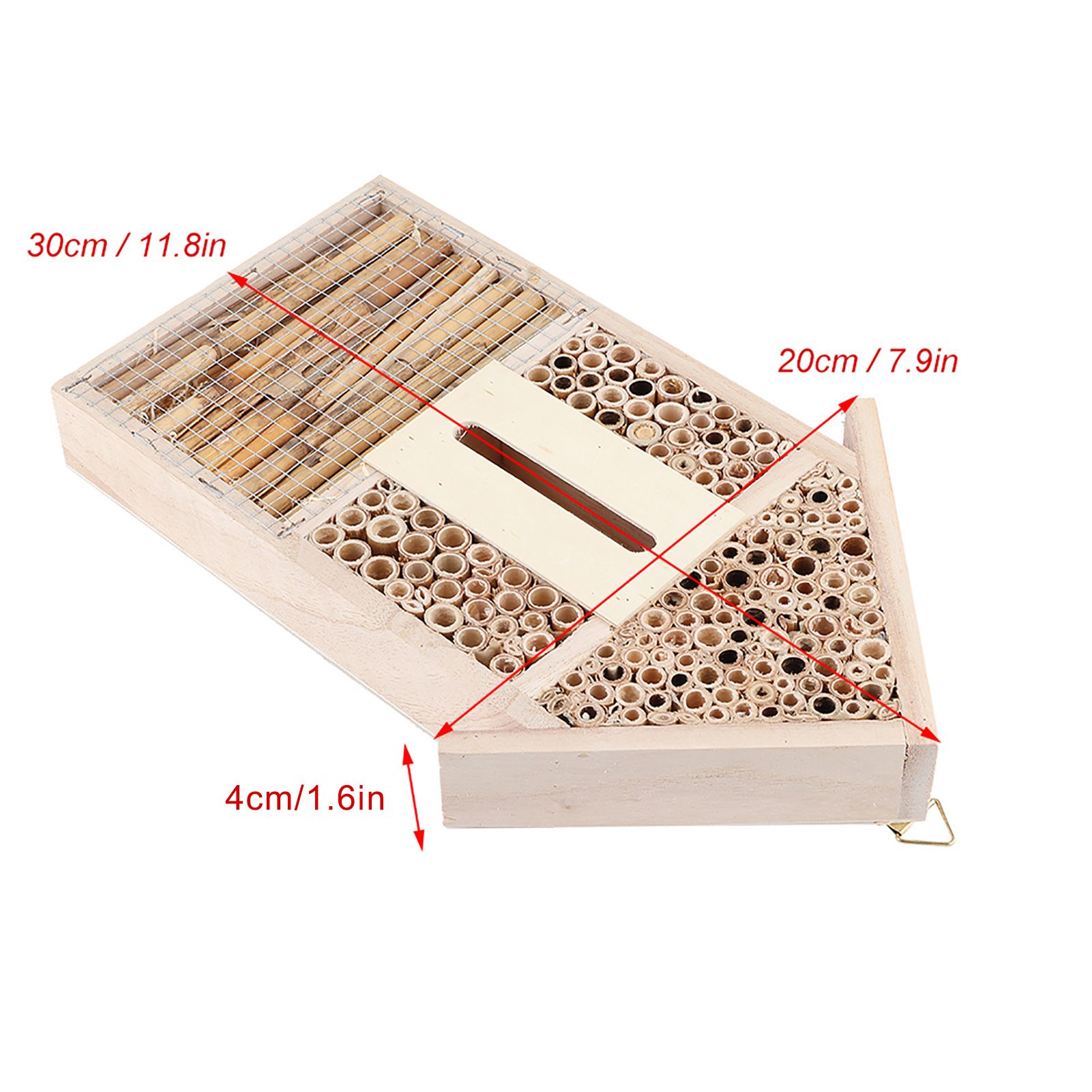 Wooden Insect Bee House Shelter Garden Nesting Box Handicrafts Outdoor view 9