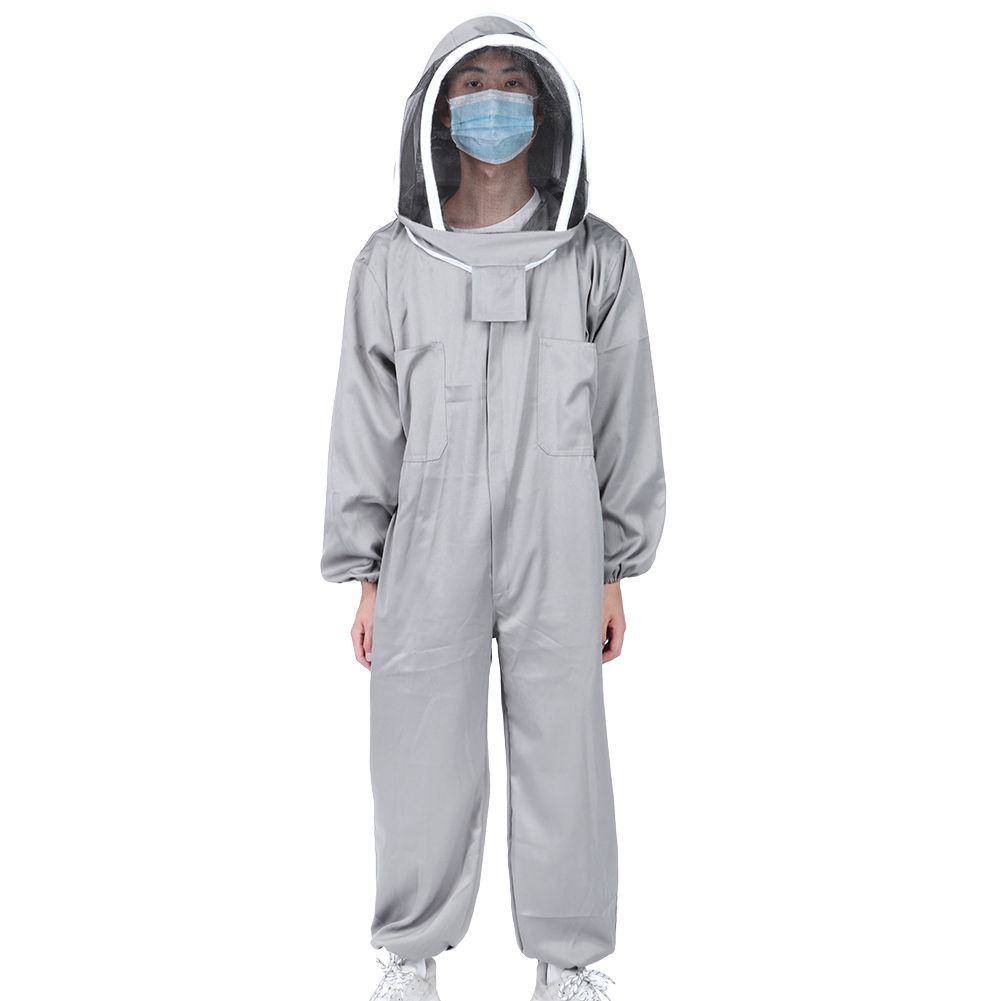 One Piece Beekeeping Suit Protective Clothes Smock Dual Zippers Beekeeper view 4