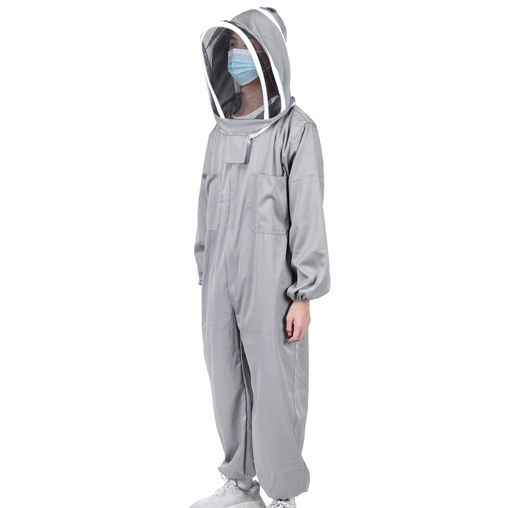One Piece Beekeeping Suit Protective Clothes Smock Dual Zippers Beekeeper view 5