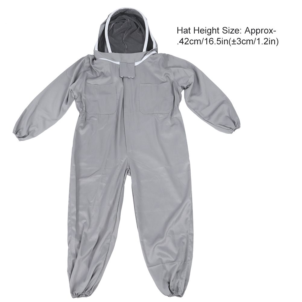 One Piece Beekeeping Suit Protective Clothes Smock Dual Zippers Beekeeper view 8