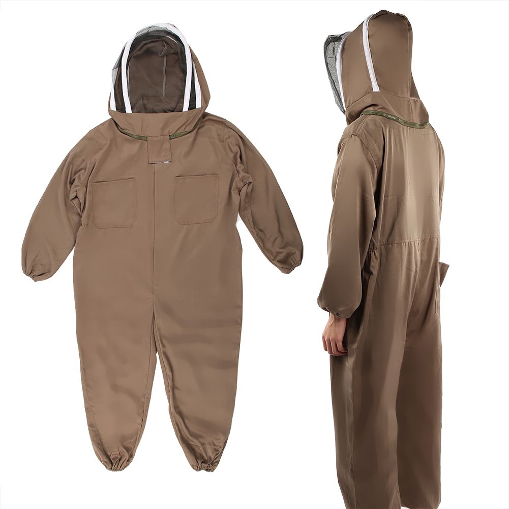 Beekeeping Protective Suit Breathable Bee Suits Smock with Zipper for view 4
