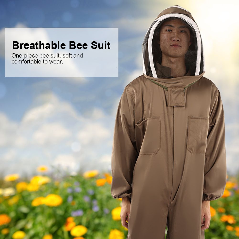 Beekeeping Protective Suit Breathable Bee Suits Smock with Zipper for view 8