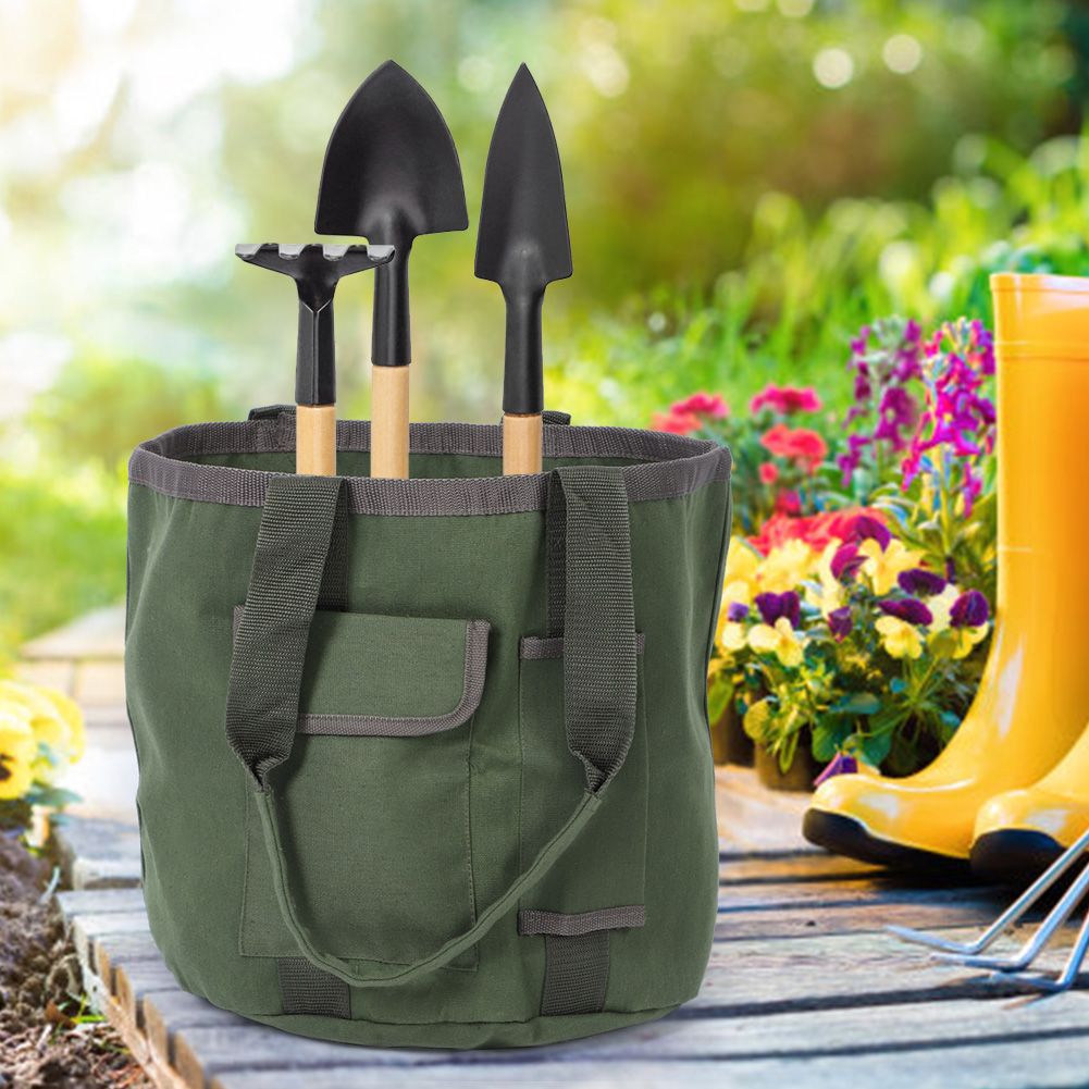 Waterproof Garden Tool Bag Pouch Portable Gardening Tool Bucket Holder Organizer view 6