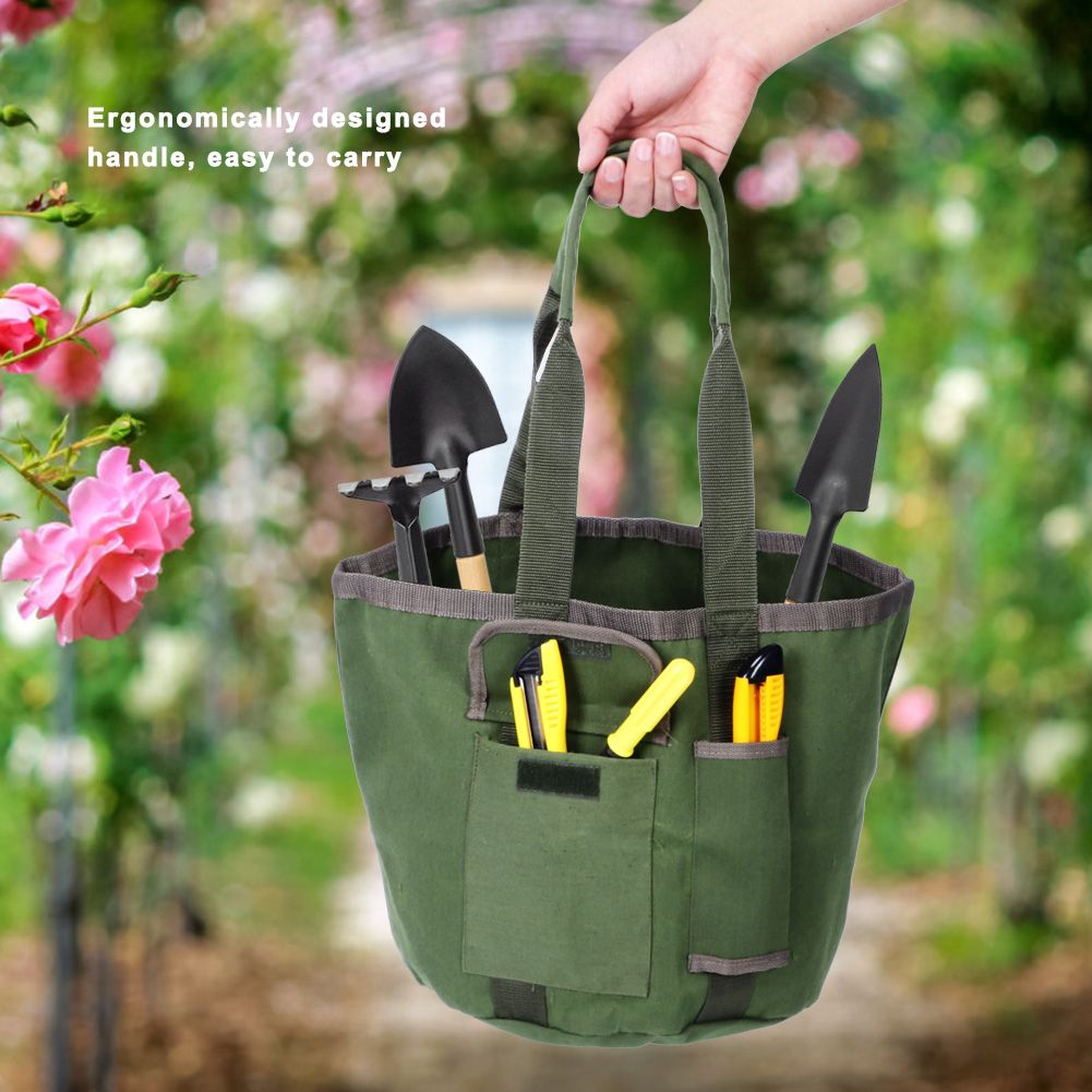 Waterproof Garden Tool Bag Pouch Portable Gardening Tool Bucket Holder Organizer view 8