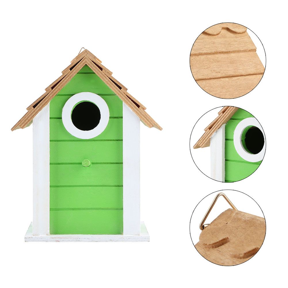 Outdoor Garden Balcony Decoration Wooden Bird Parrots House Nests Resting Cage view 3