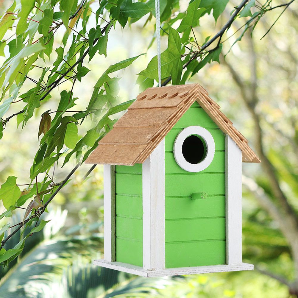 Outdoor Garden Balcony Decoration Wooden Bird Parrots House Nests Resting Cage view 5