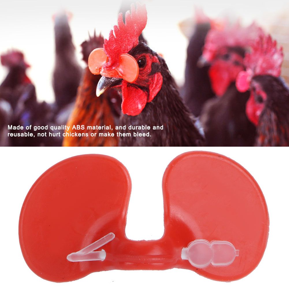 500Pcs Chicken Blinders Spectacles Anti Pecking Eye Glasses Tool for Poultry view 7