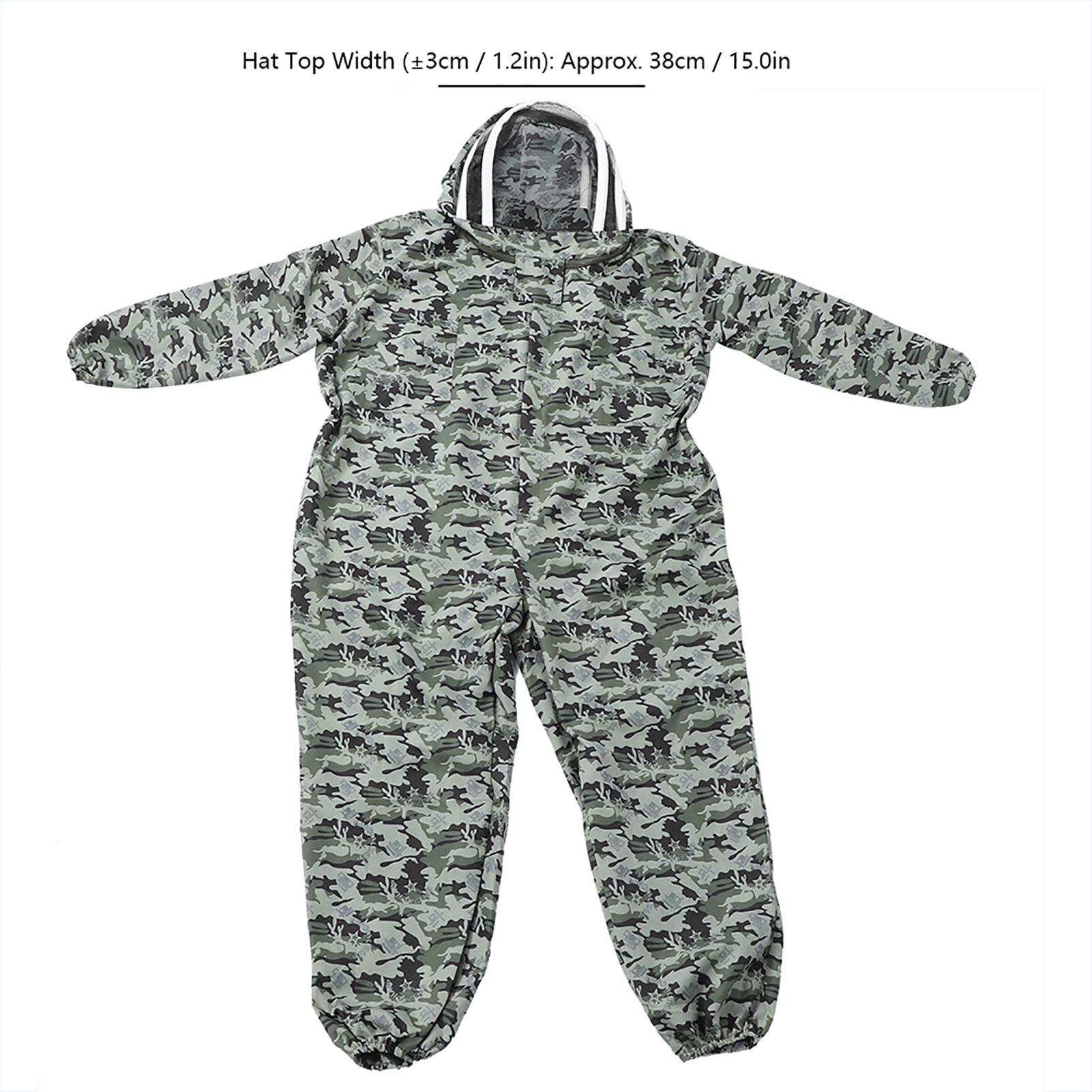 Double Zippers One Piece Bee Suit Beekeeping Protective Clothes with Gloves view 11