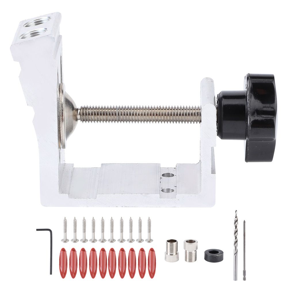 Aluminum Alloy Pocket Hole Fixture Kit Woodworking Oblique Hole Locator view 2
