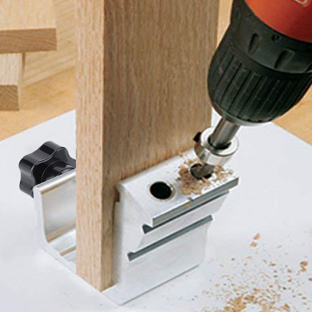 Aluminum Alloy Pocket Hole Fixture Kit Woodworking Oblique Hole Locator view 9