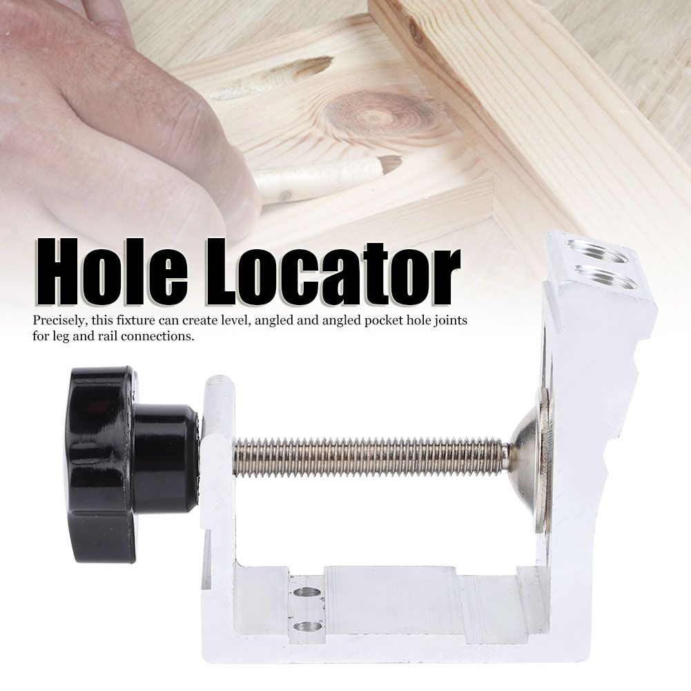 Aluminum Alloy Pocket Hole Fixture Kit Woodworking Oblique Hole Locator view 11