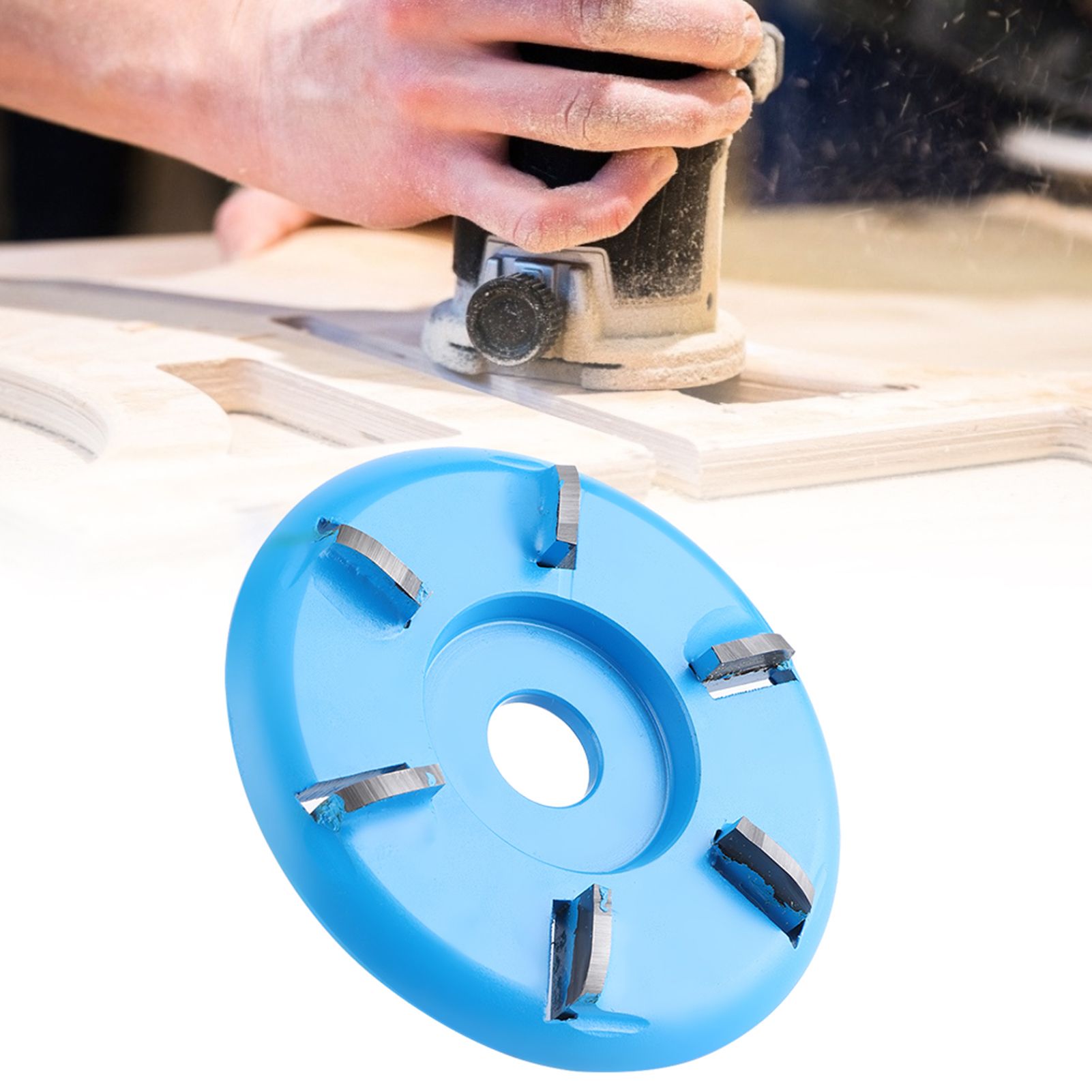 Six Teeth Wood Carving Disc Milling Cutter Disk Woodworking Tea Tray Engraving