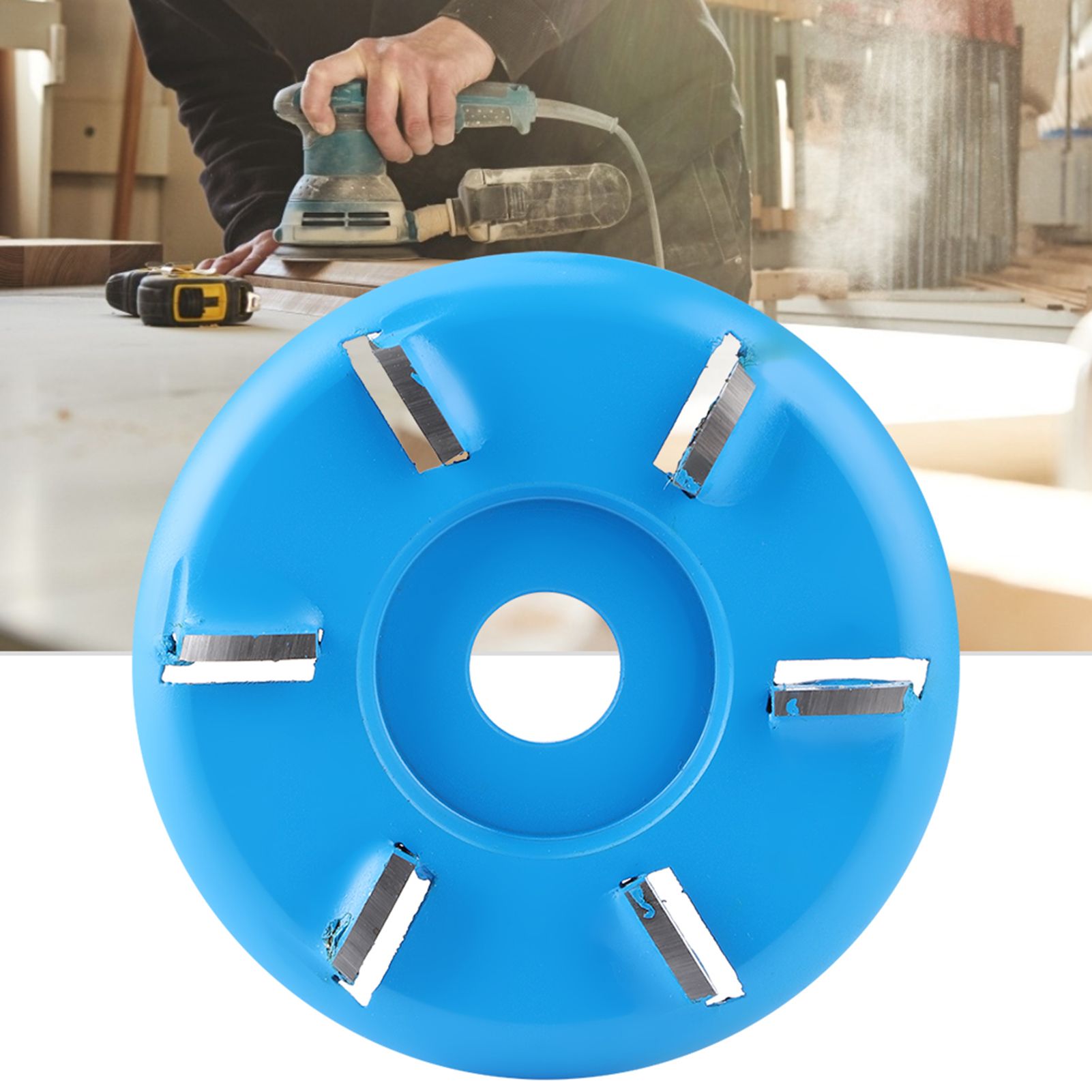 Six Teeth Wood Carving Disc Milling Cutter Disk Woodworking Tea Tray Engraving view 3