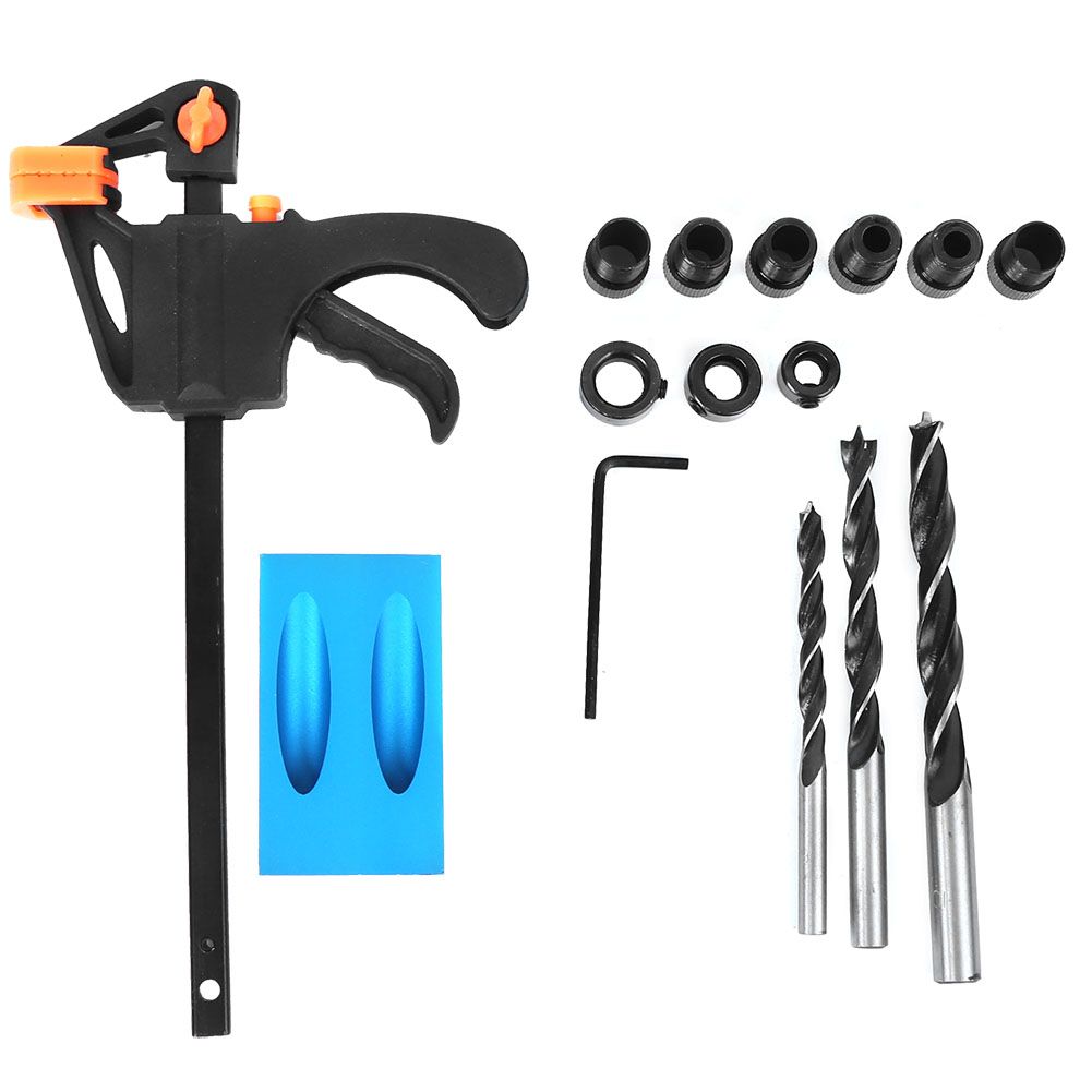 Woodworking Oblique Hole Locator Positioner 15 Degree Angle Drill Guide Set view 2