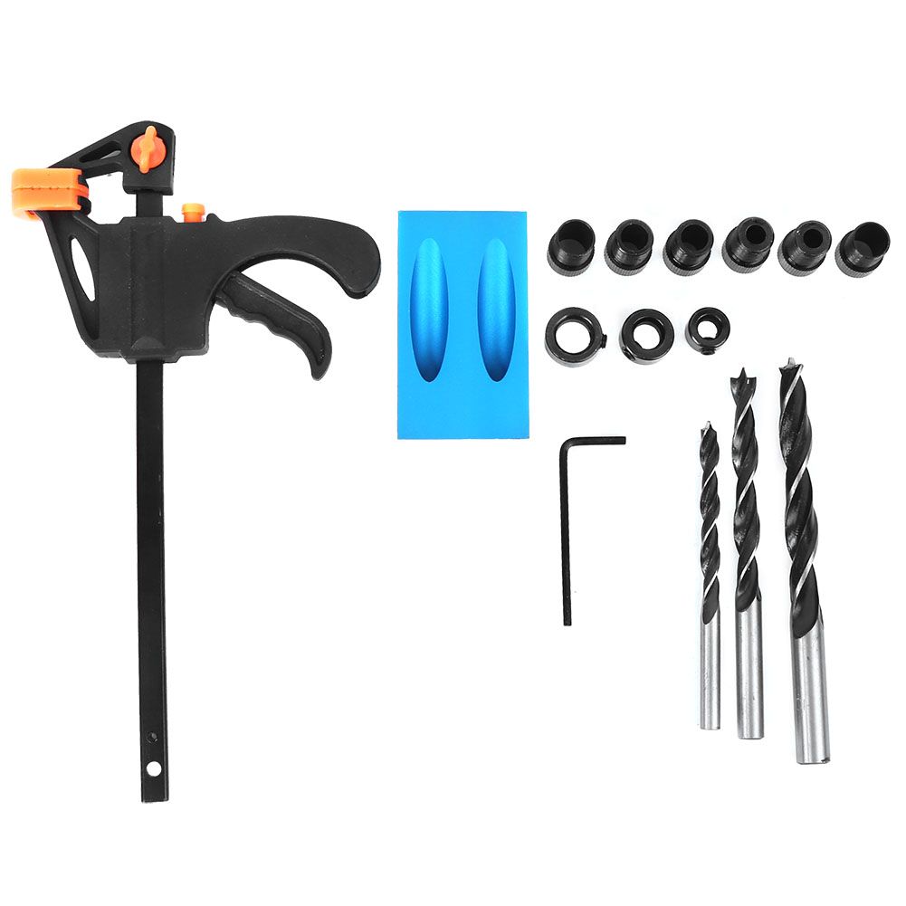 Woodworking Oblique Hole Locator Positioner 15 Degree Angle Drill Guide Set view 12