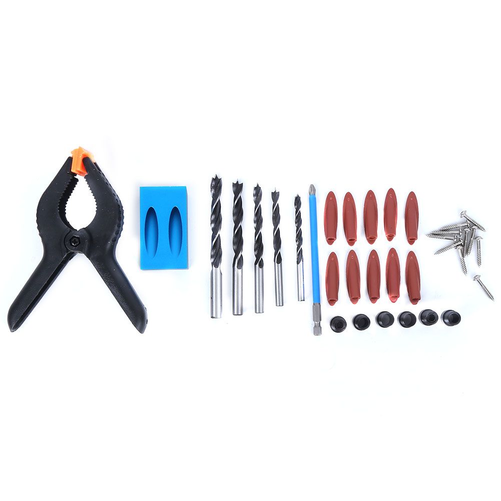 Aluminum Alloy Woodworking Drilling Oblique Hole Locator Positioner Kit view 2