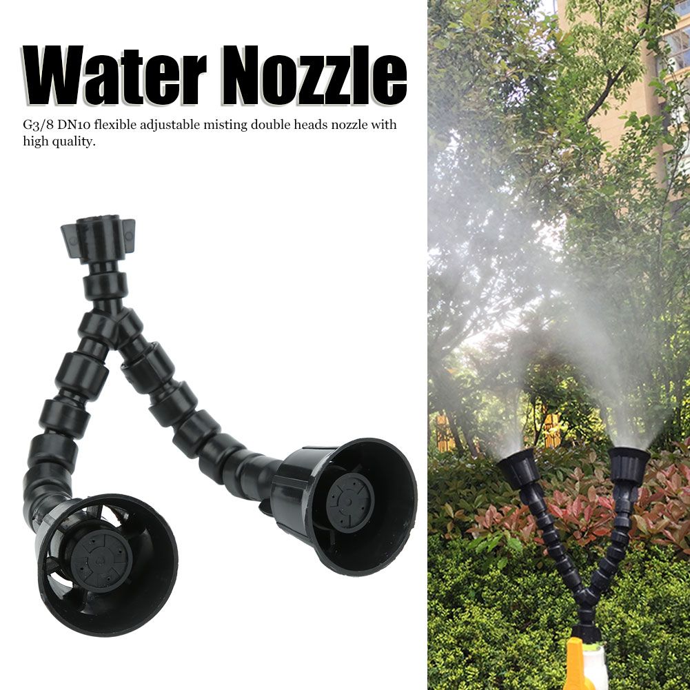 G3/8 DN10 Flexible 360 Degrees Adjustable Misting Double Heads Nozzle for view 11