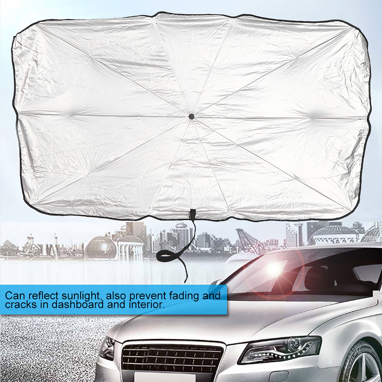 Innovative Foldable Car Windshield Sunscreen Sunshade Umbrella Cover Protector view 11