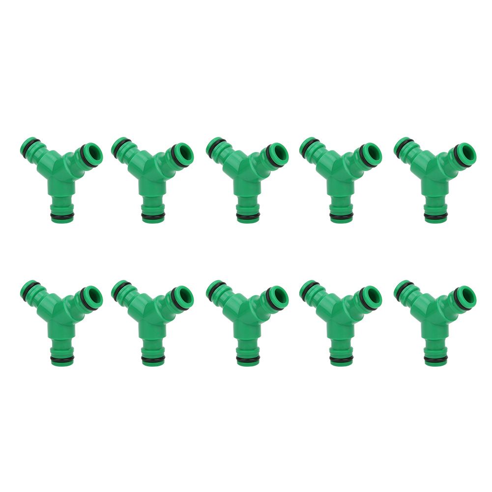 10PCS 3 Way Coupling Water Hose Fitting Y Connector Adapter Coupler for Garden — image 1