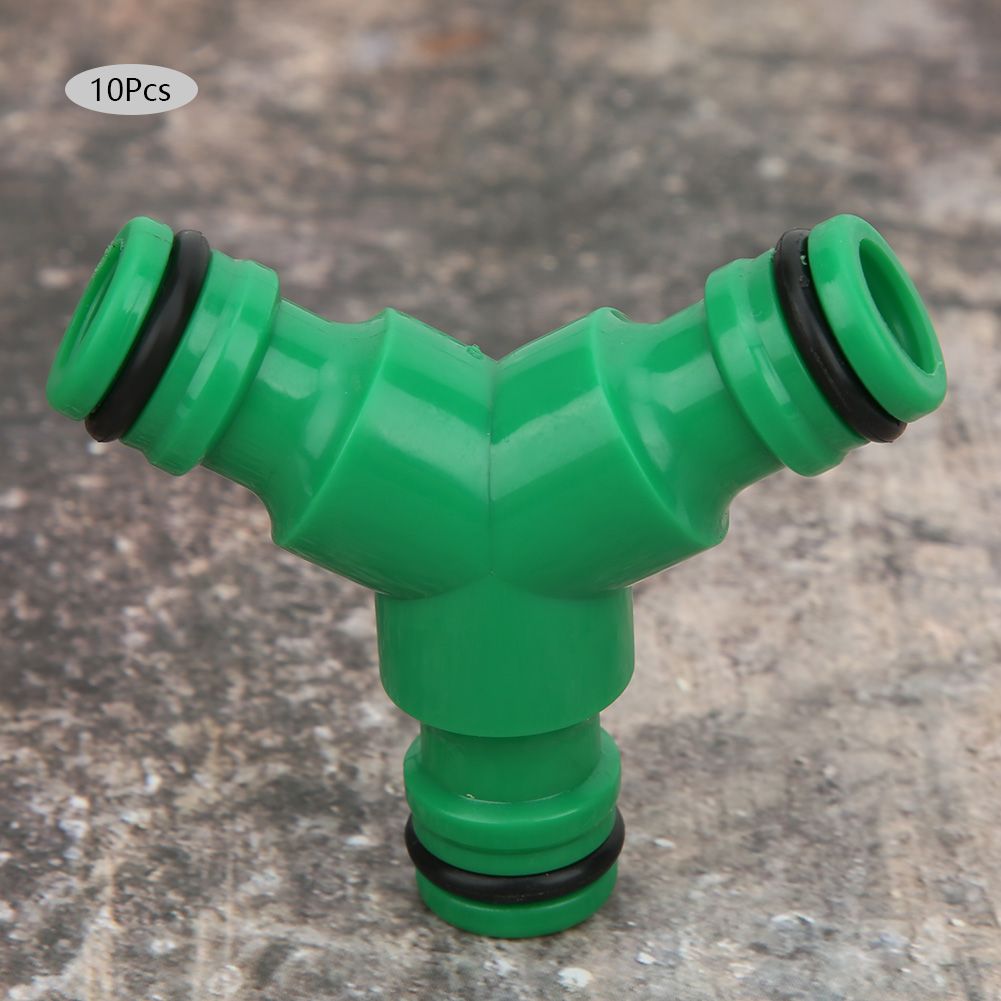 10PCS 3 Way Coupling Water Hose Fitting Y Connector Adapter Coupler for Garden view 11