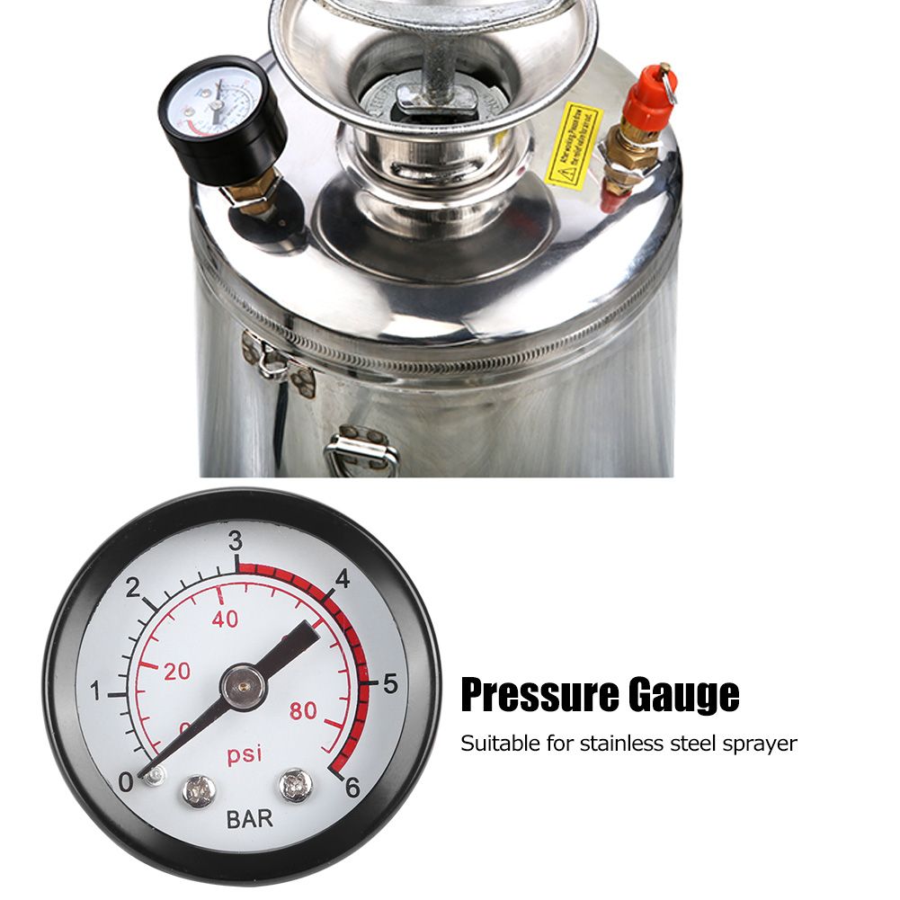 0‑6BAR 0‑80psi Atomizer Pressure Gauge Replacement for Stainless Steel Sprayer view 11