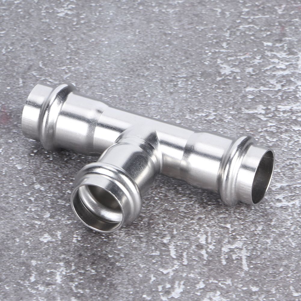 G1/2 DN15 304 Stainless Steel Hose Straight Tee Connector Adapter Water Pipe view 7