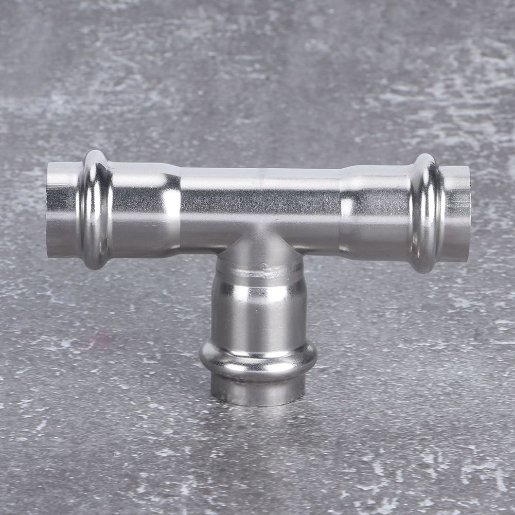 G1/2 DN15 304 Stainless Steel Hose Straight Tee Connector Adapter Water Pipe view 8