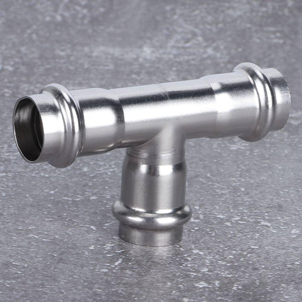 G1/2 DN15 304 Stainless Steel Hose Straight Tee Connector Adapter Water Pipe view 9