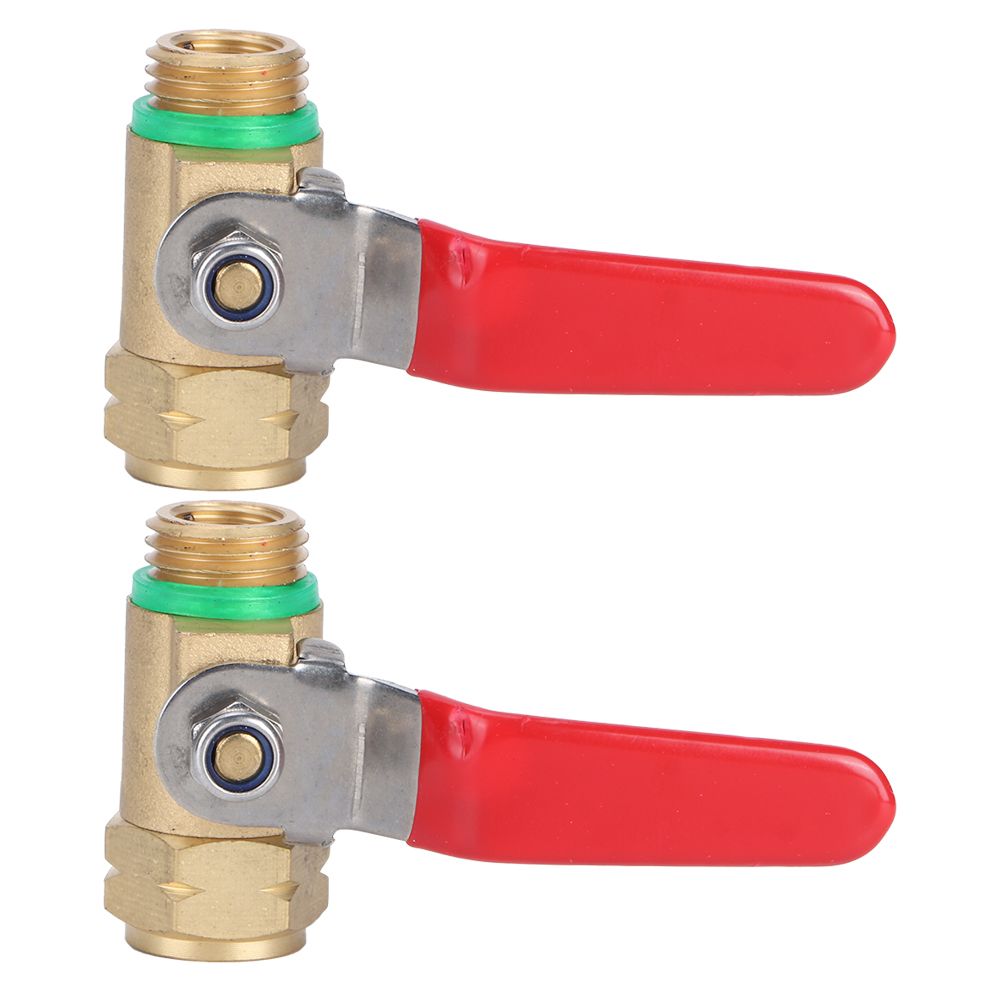 G3/8in DN10 Female Male Thread Copper Ball Valve Switch Shutoff Valve Red view 2