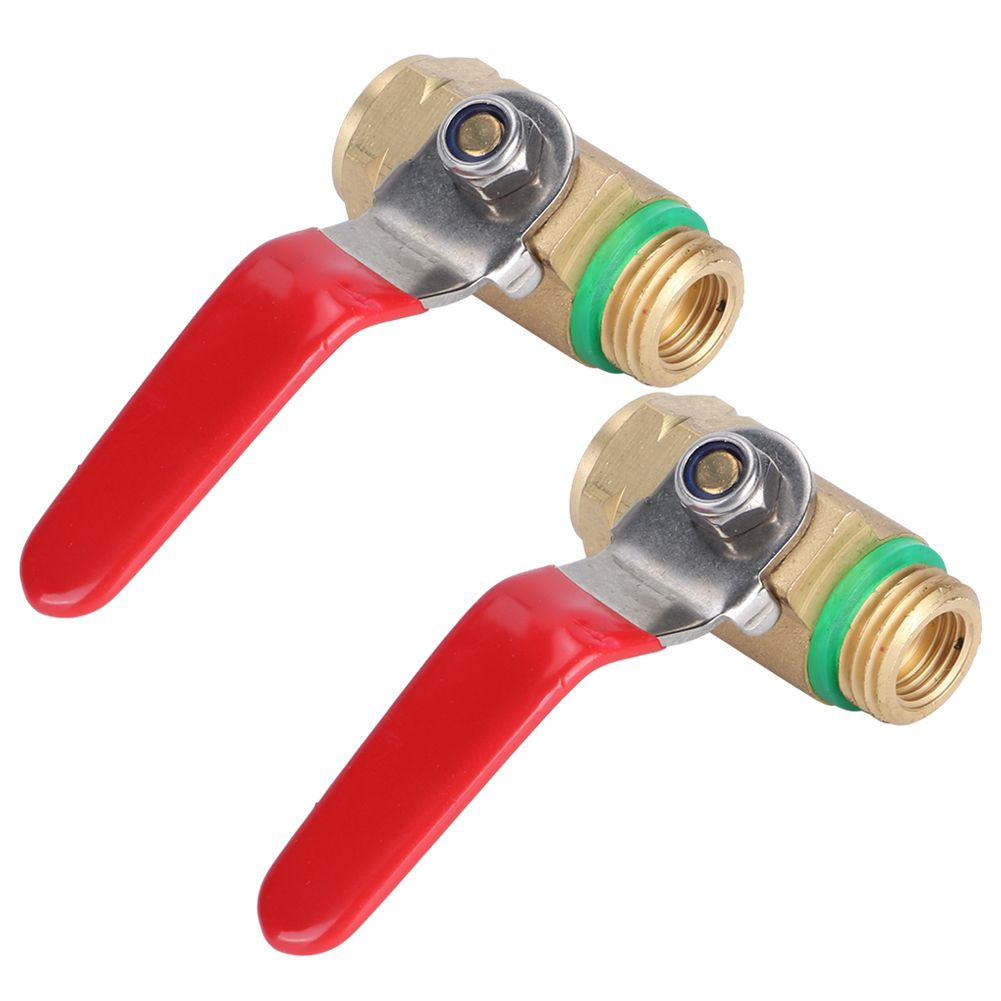 G3/8in DN10 Female Male Thread Copper Ball Valve Switch Shutoff Valve Red view 3