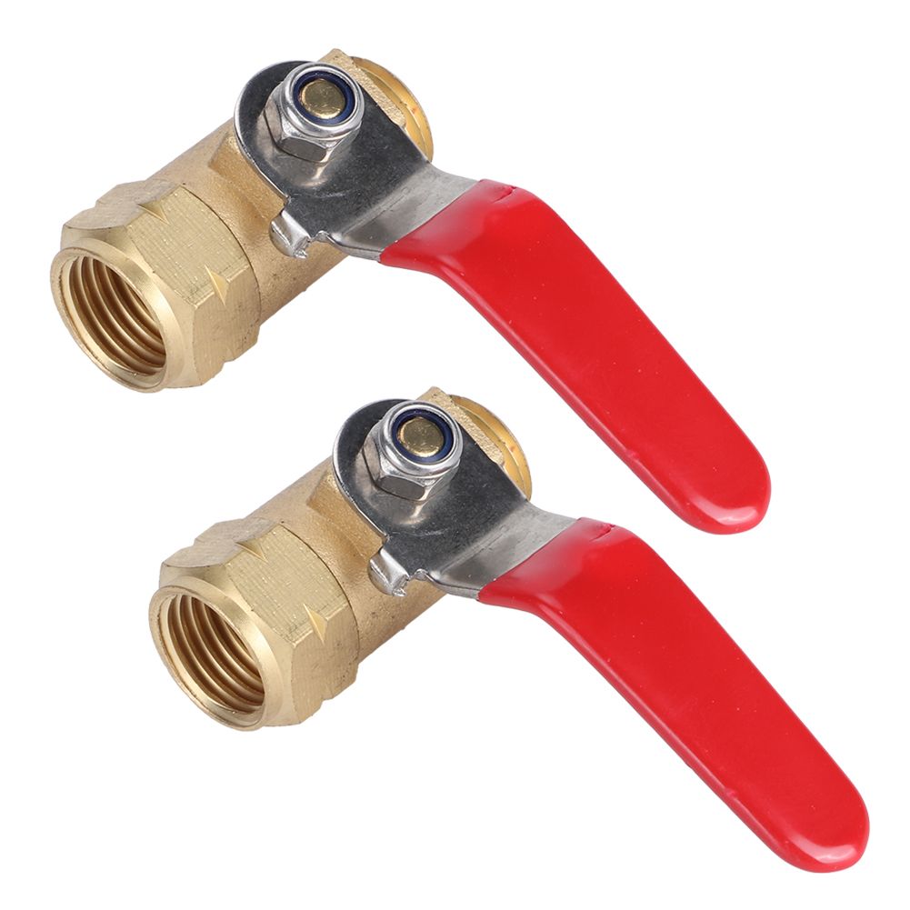 G3/8in DN10 Female Male Thread Copper Ball Valve Switch Shutoff Valve Red view 5