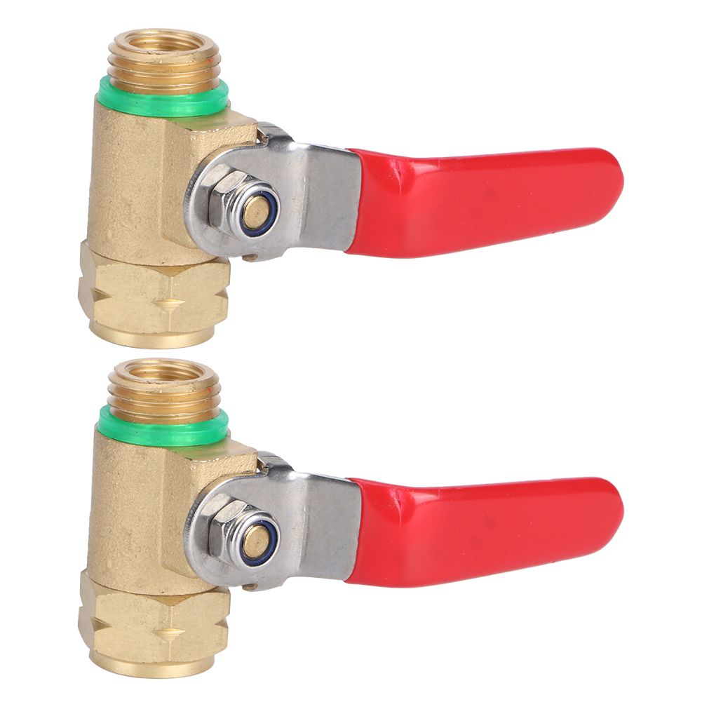 G3/8in DN10 Female Male Thread Copper Ball Valve Switch Shutoff Valve Red view 6