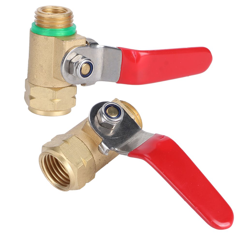 G3/8in DN10 Female Male Thread Copper Ball Valve Switch Shutoff Valve Red view 8