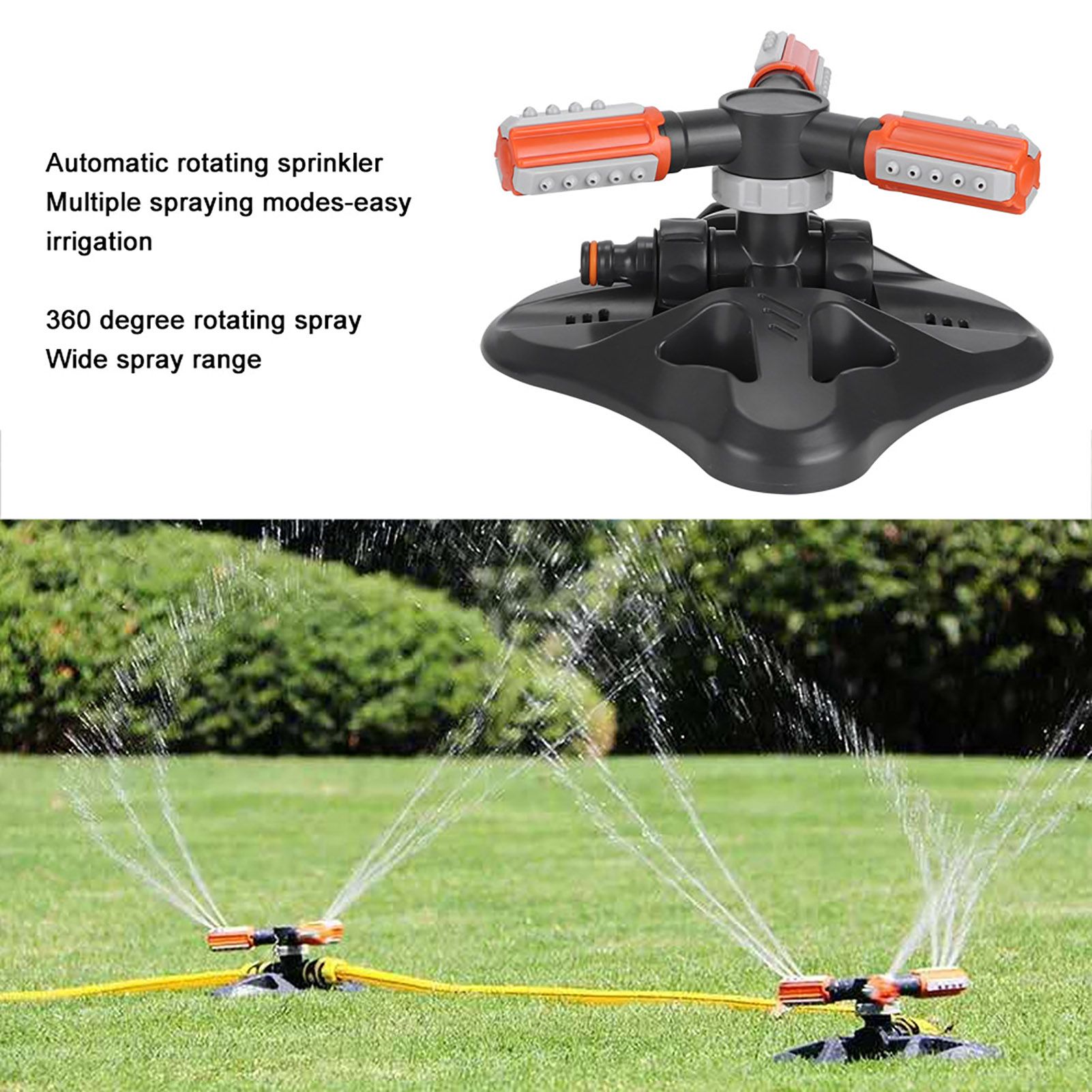 Automatic 360 Degree Rotating Irrigation 3 Arm Sprinkler System for Garden view 11