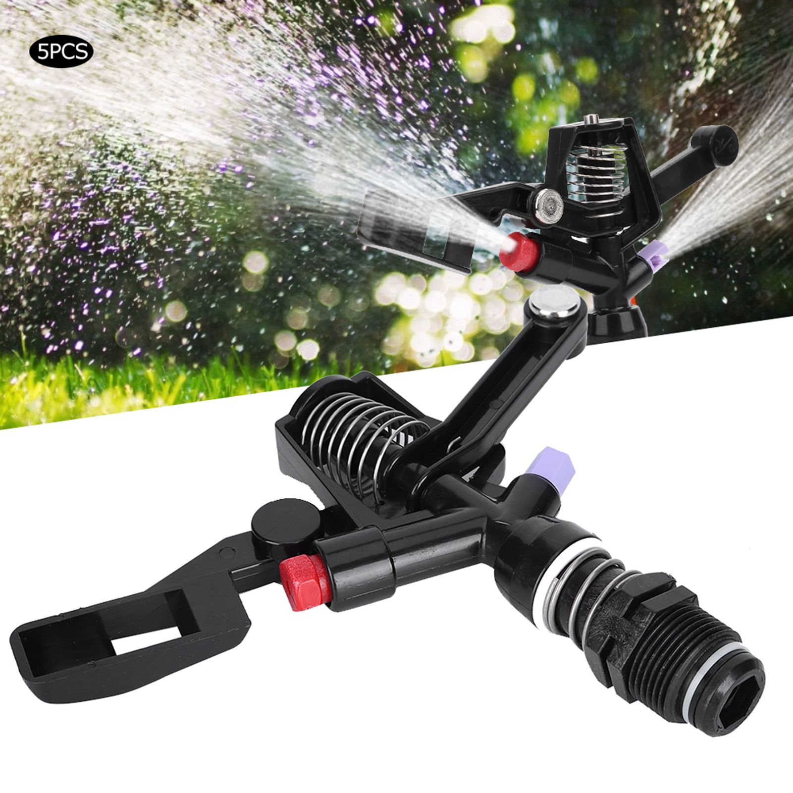 5Pcs Nozzle Rotating Rocker Spraying Tool 3/4in DN20 Male Thread for view 4