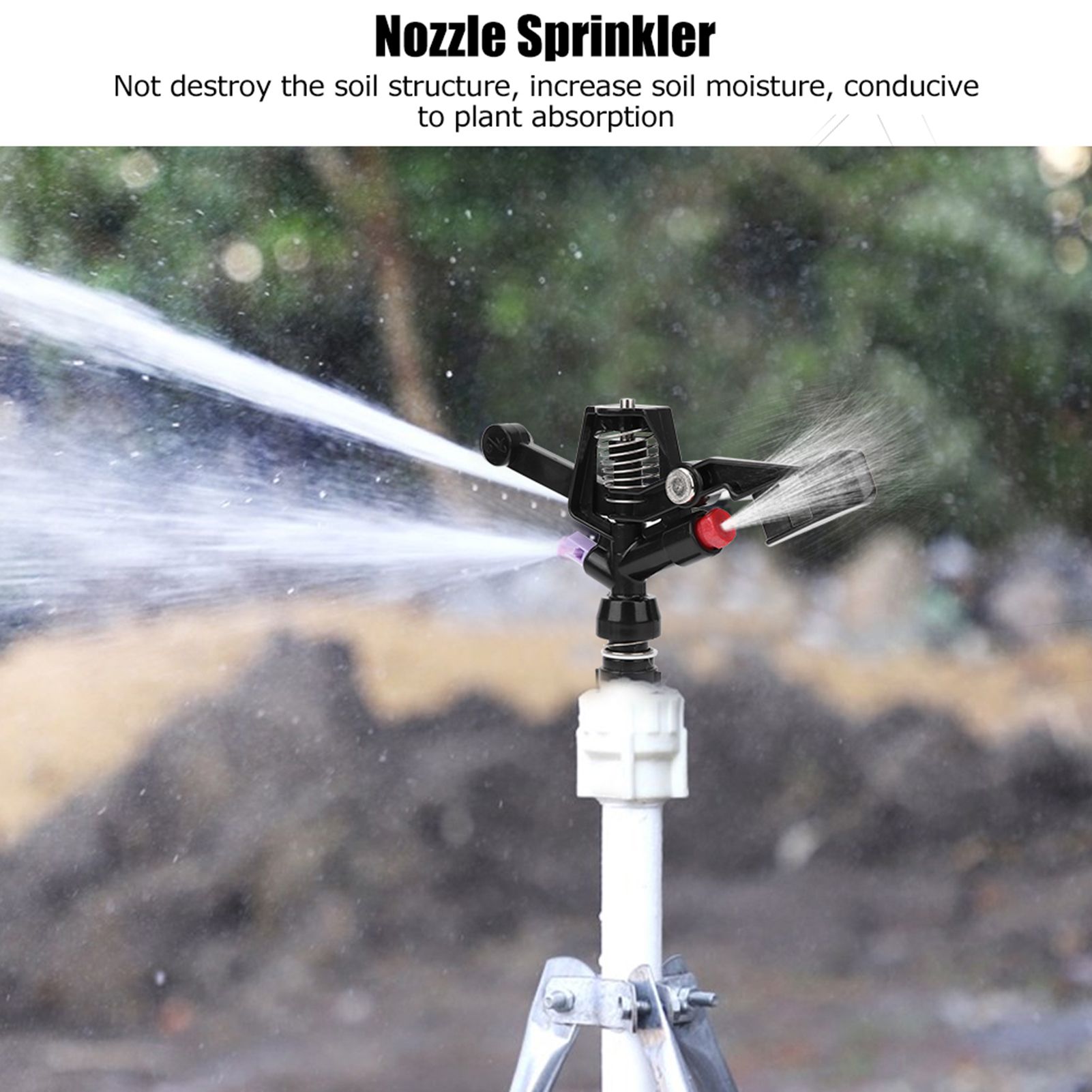 5Pcs Nozzle Rotating Rocker Spraying Tool 3/4in DN20 Male Thread for view 12