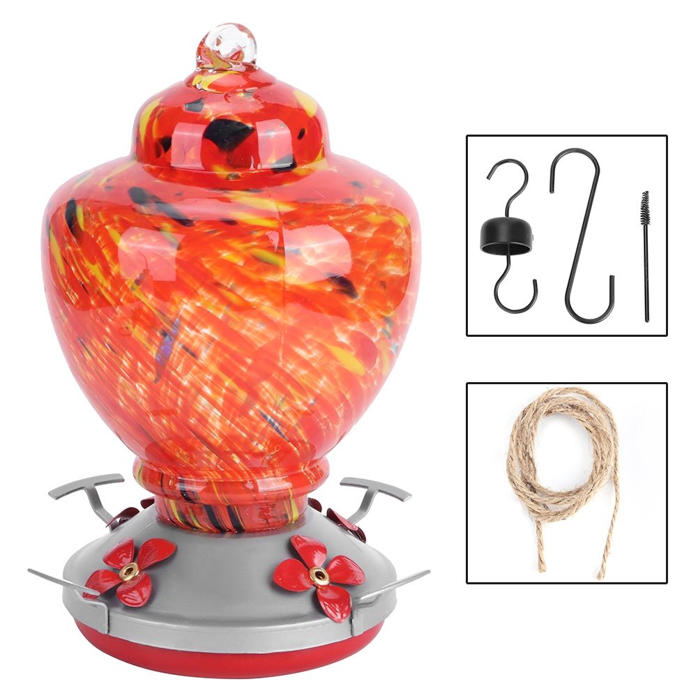Courtyard Colorful Painting Bird Feeder Water Feeding Tool Equipment for view 2