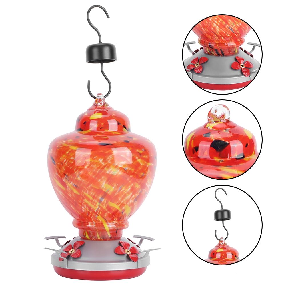 Courtyard Colorful Painting Bird Feeder Water Feeding Tool Equipment for view 3