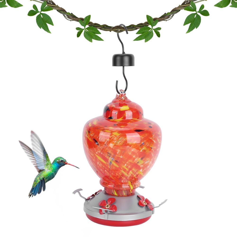 Courtyard Colorful Painting Bird Feeder Water Feeding Tool Equipment for view 4