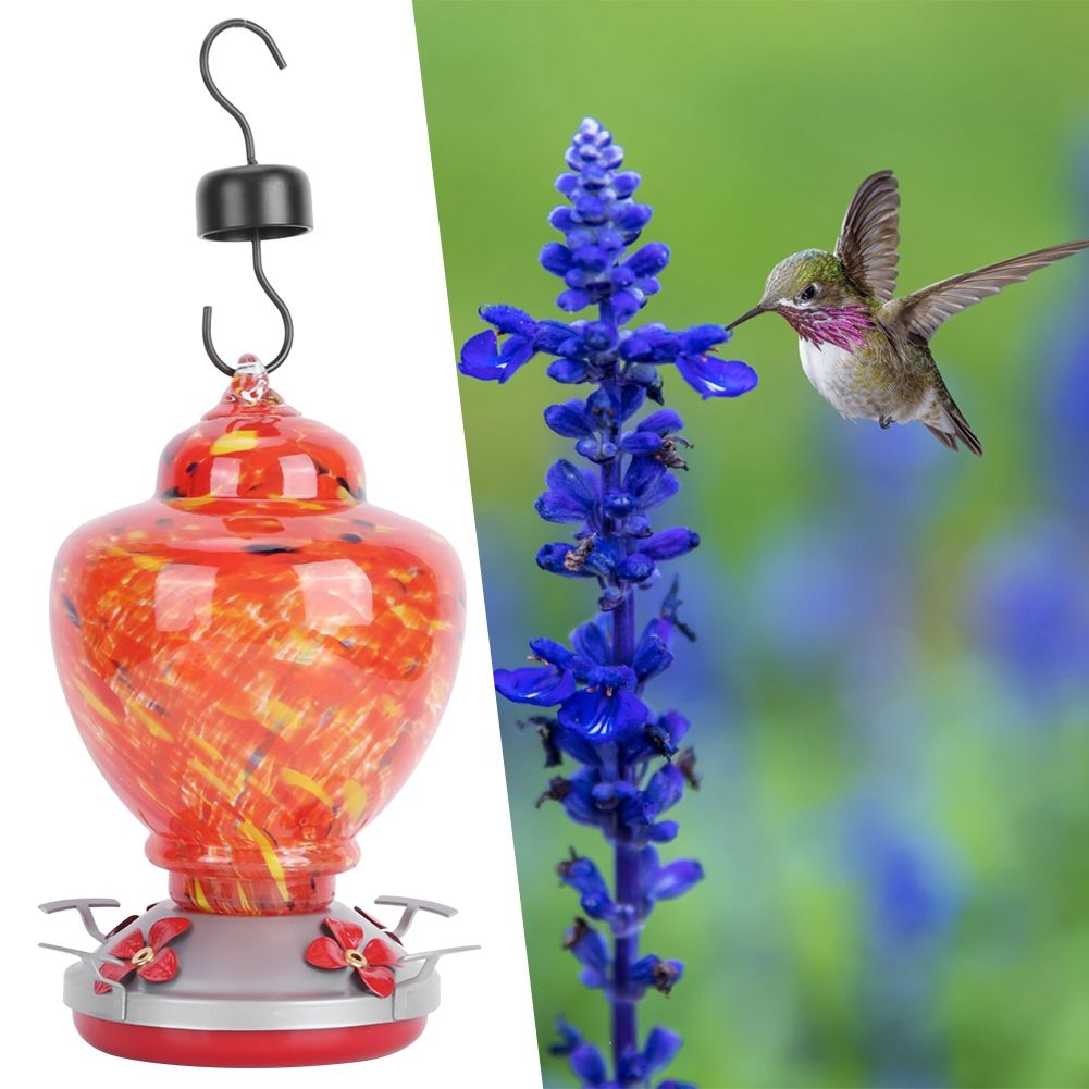 Courtyard Colorful Painting Bird Feeder Water Feeding Tool Equipment for view 5