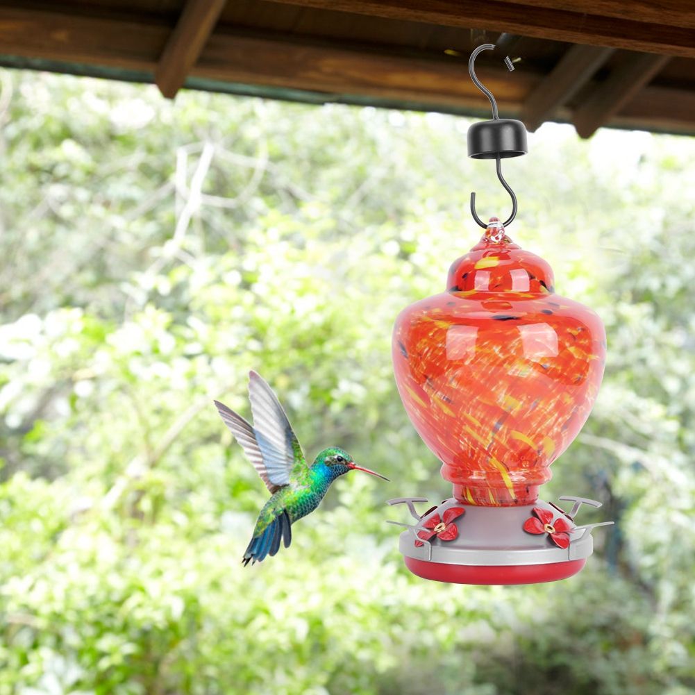 Courtyard Colorful Painting Bird Feeder Water Feeding Tool Equipment for view 6