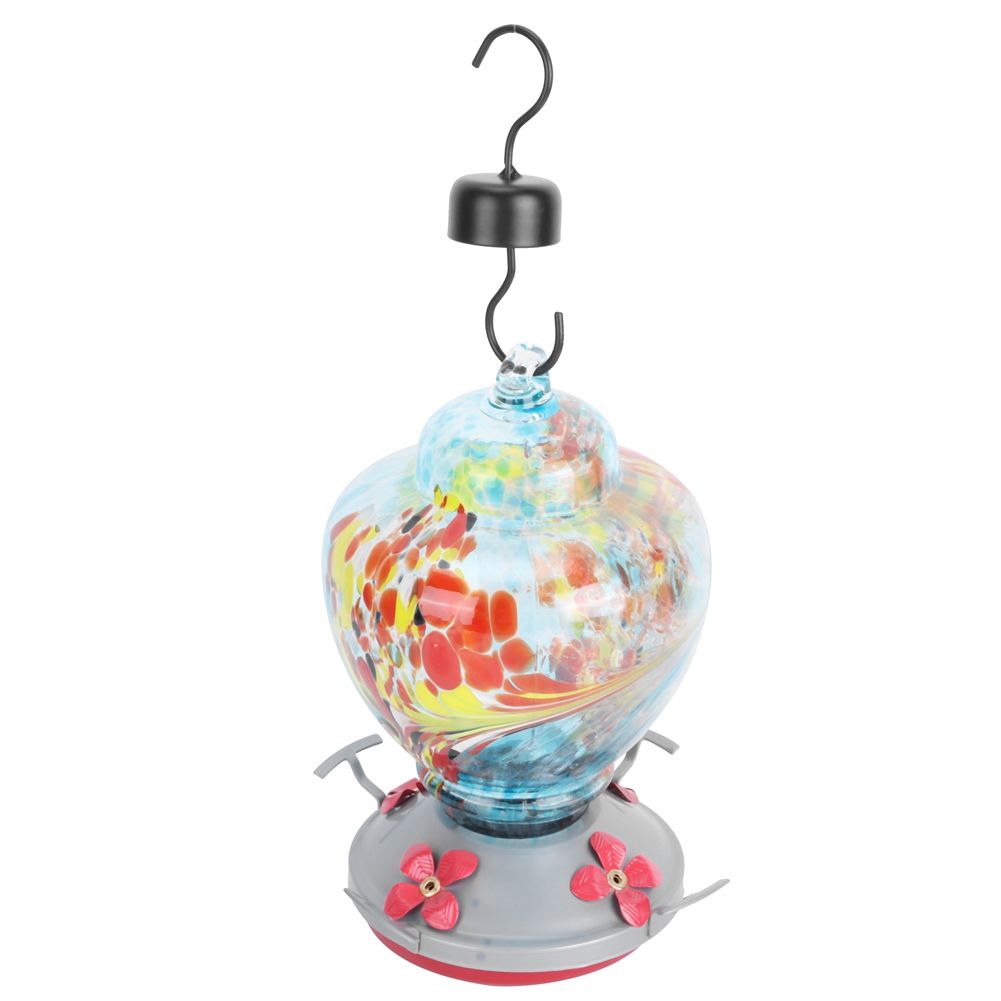 Courtyard Colorful Painting Bird Feeder Water Feeding Tool Equipment for view 6