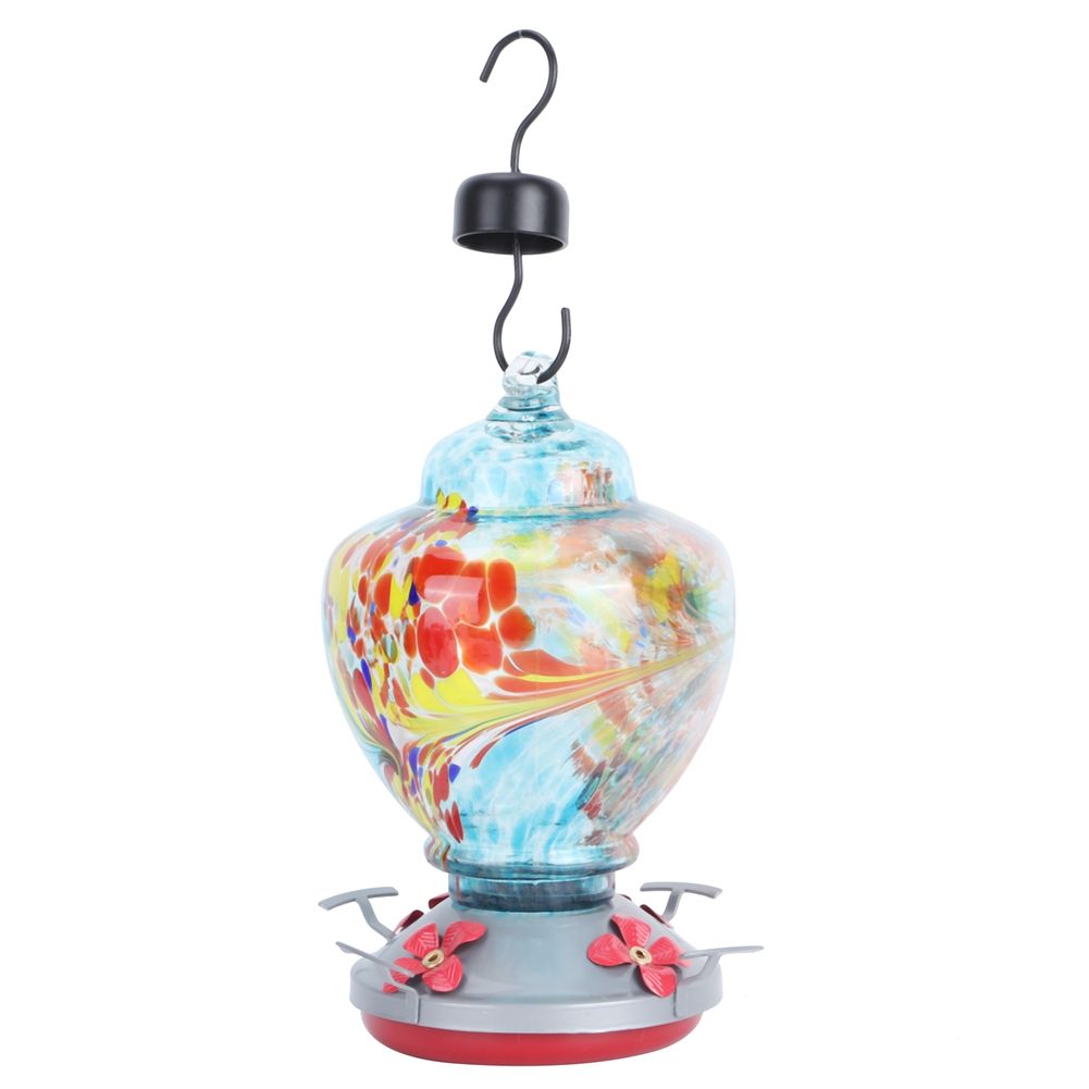 Courtyard Colorful Painting Bird Feeder Water Feeding Tool Equipment for view 7