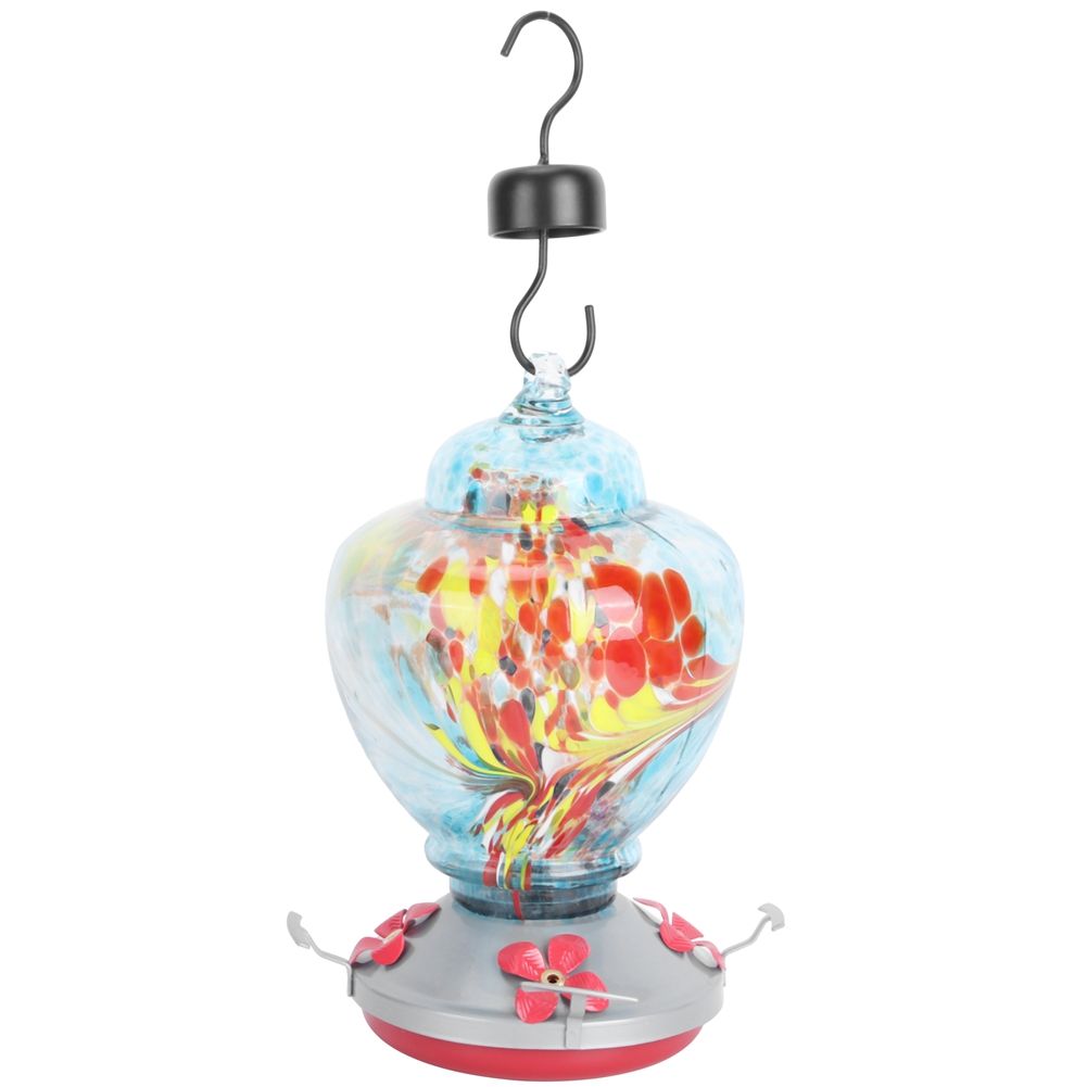 Courtyard Colorful Painting Bird Feeder Water Feeding Tool Equipment for view 8